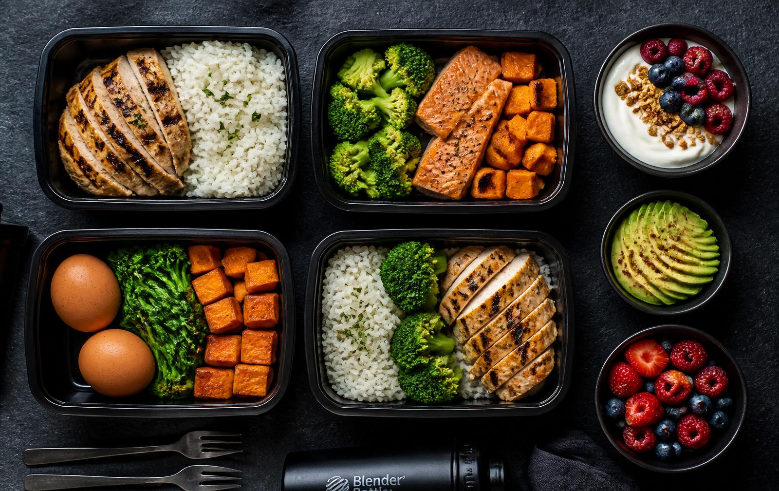 Real athlete meals: protein, starch, colour, and enough on the plate to train hard tomorrow.