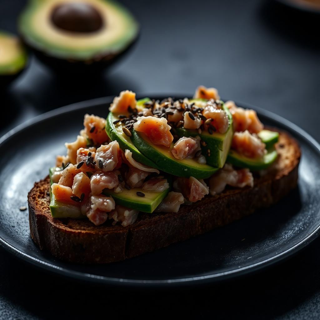 Tuna Avocado Power Toast
