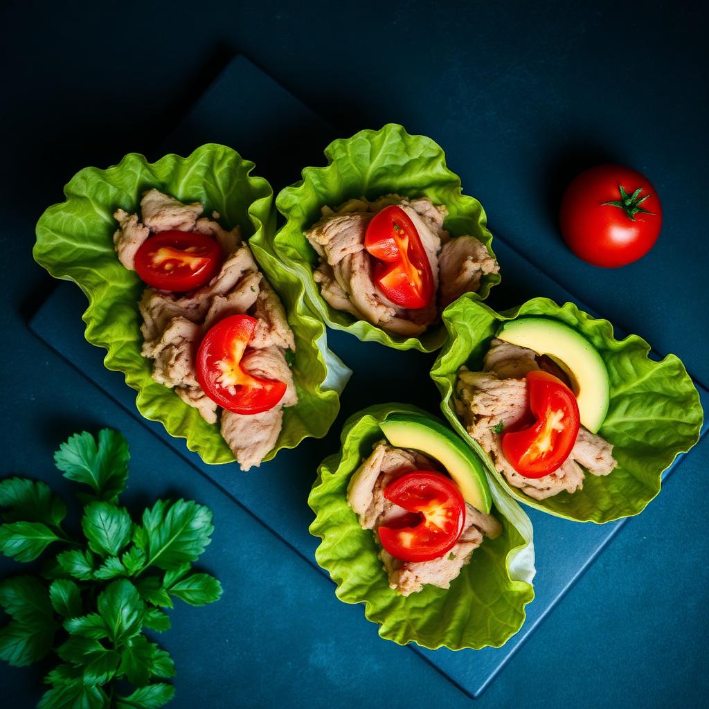 Spicy Turkey Lettuce Wraps